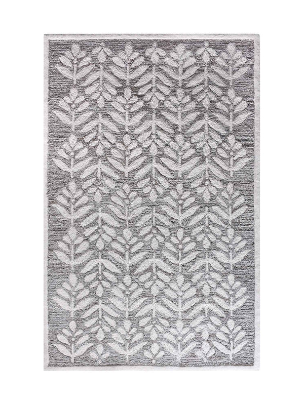 BESAR-II RUG - BEIGE/WHITE - HAND TUFTED - COTTON DENIM/WOOL