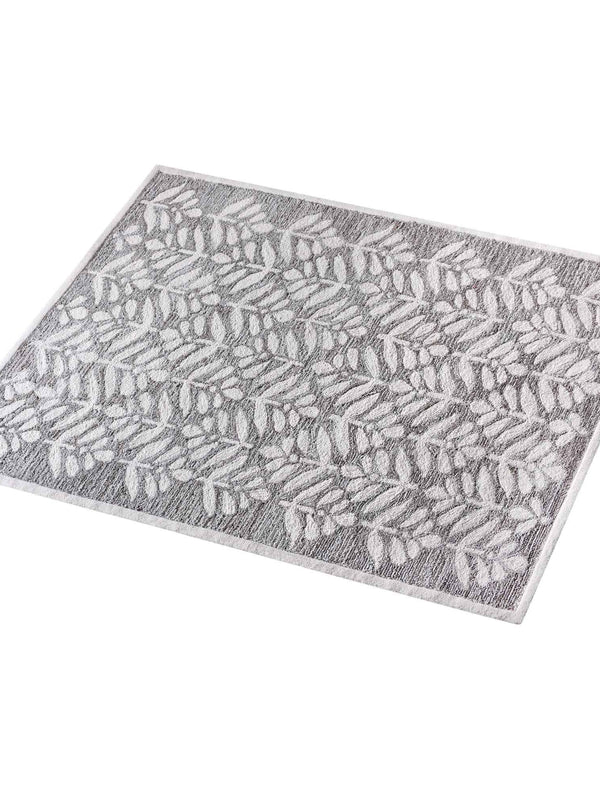 BESAR-II RUG - BEIGE/WHITE - HAND TUFTED - COTTON DENIM/WOOL