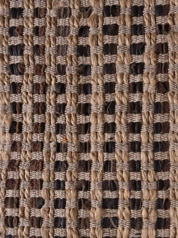 CAHILL RUG - LEATHER/ JUTE