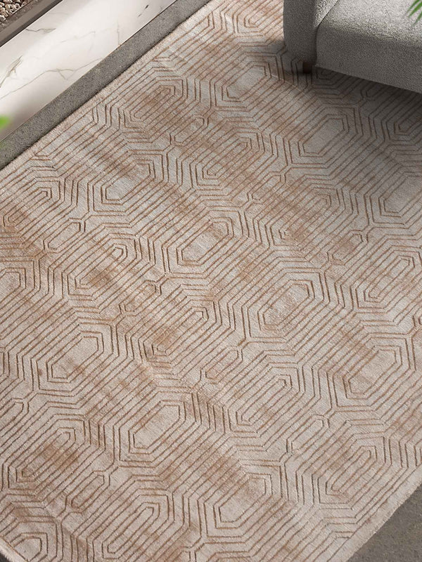 CARICOM RUG - VISCOSE/ BEIGE