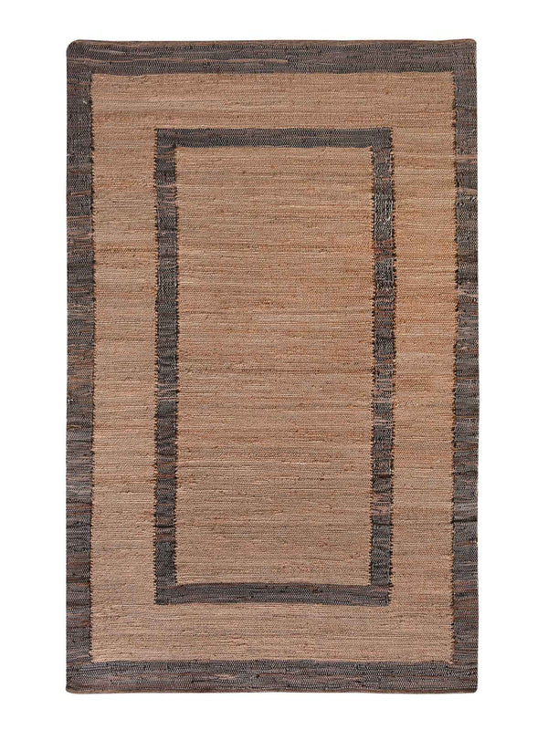 CERMAK RUG - LEATHER/ JUTE