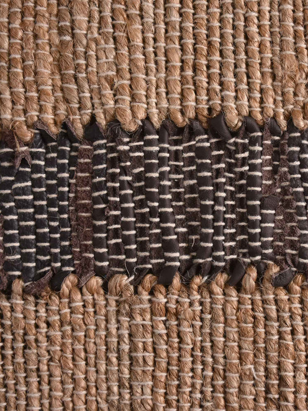 CERMAK RUG - LEATHER/ JUTE