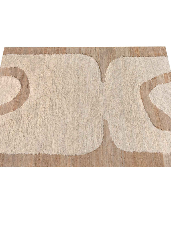 GROUSE RUG - NATURAL/ IVORY - JUTE/COTTON SALVAGE - HANDWOVEN