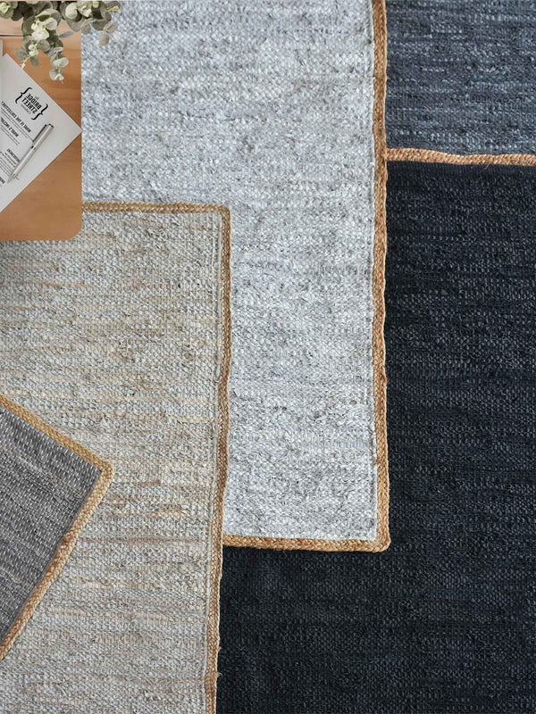 JACMEL RUG - HEMP/ LEATHER