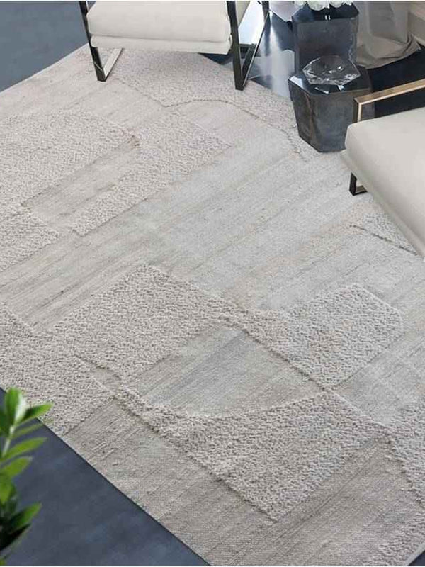 MILUTIN RUG - IVORY - HAND WOVEN - JUTE + WOOL