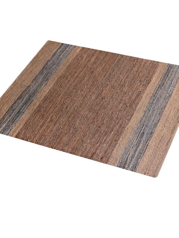ROSEL RUG - JUTE/ LEATHER/ DENIM