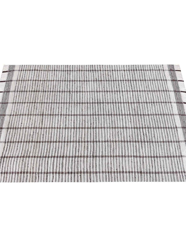 SMITHFIELD RUG - IVORY/BROWN - HAND WOVEN - COTTON DENIM