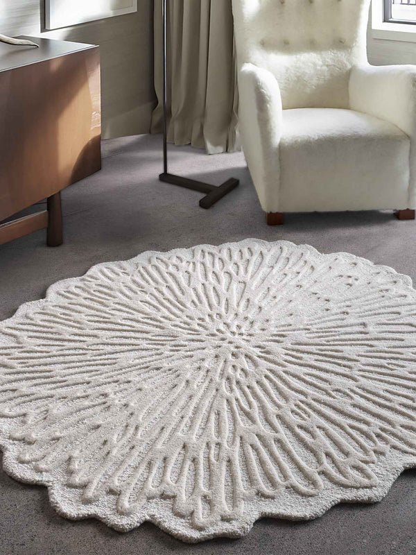 ASKART RUG - IVORY - HAND TUFTED - WOOL