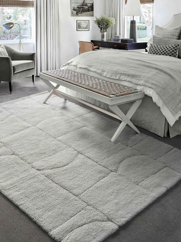 SYANNO RUG - NZ WOOL - TABLE TUFTED - IVORY