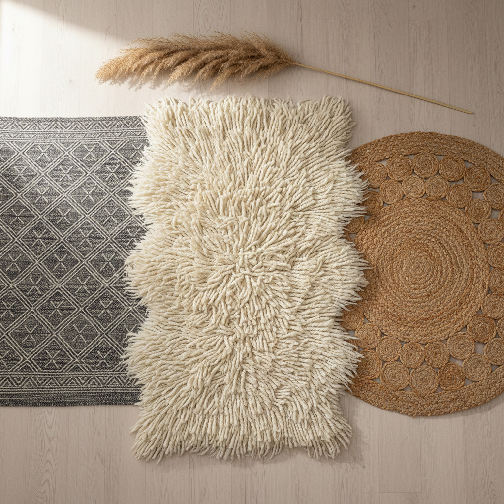 Best Sellers collection featuring handmade rugs crafted from wool, cotton, chenille, and hemp with neutral and natural designs