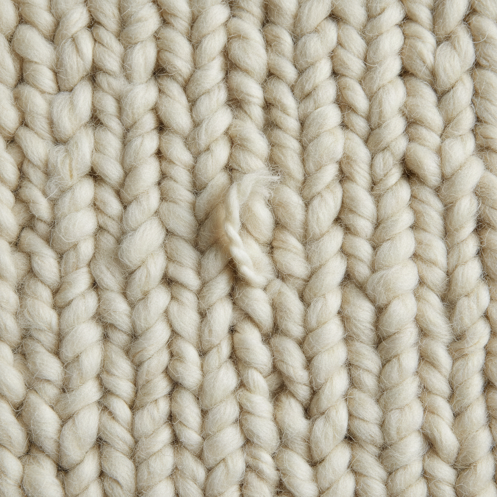 Wool rug texture and weave detail in a neutral, artisanal style setting