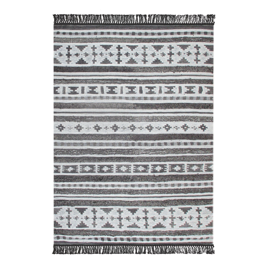 Area Rug, Bedroom Rug, Living Room Rug, Living Area Rug, Indian Rug, Office Carpet, Office Rug, Shop Rug Online, Wool, Charcoal, Natural White, Pitloom, Cut And Loop, intricate