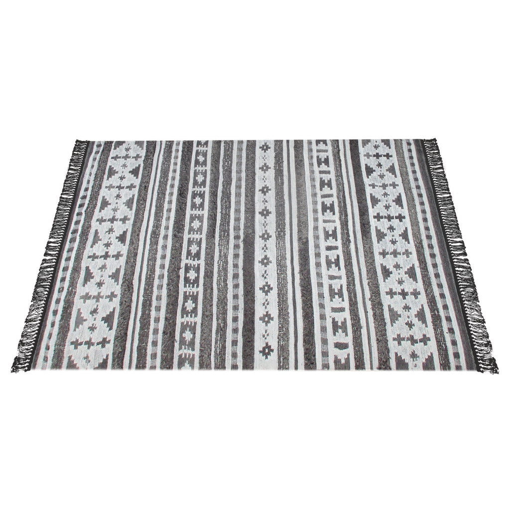 Area Rug, Bedroom Rug, Living Room Rug, Living Area Rug, Indian Rug, Office Carpet, Office Rug, Shop Rug Online, Wool, Charcoal, Natural White, Pitloom, Cut And Loop, intricate