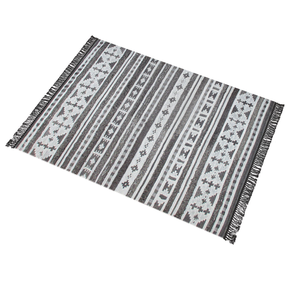 Area Rug, Bedroom Rug, Living Room Rug, Living Area Rug, Indian Rug, Office Carpet, Office Rug, Shop Rug Online, Wool, Charcoal, Natural White, Pitloom, Cut And Loop, intricate