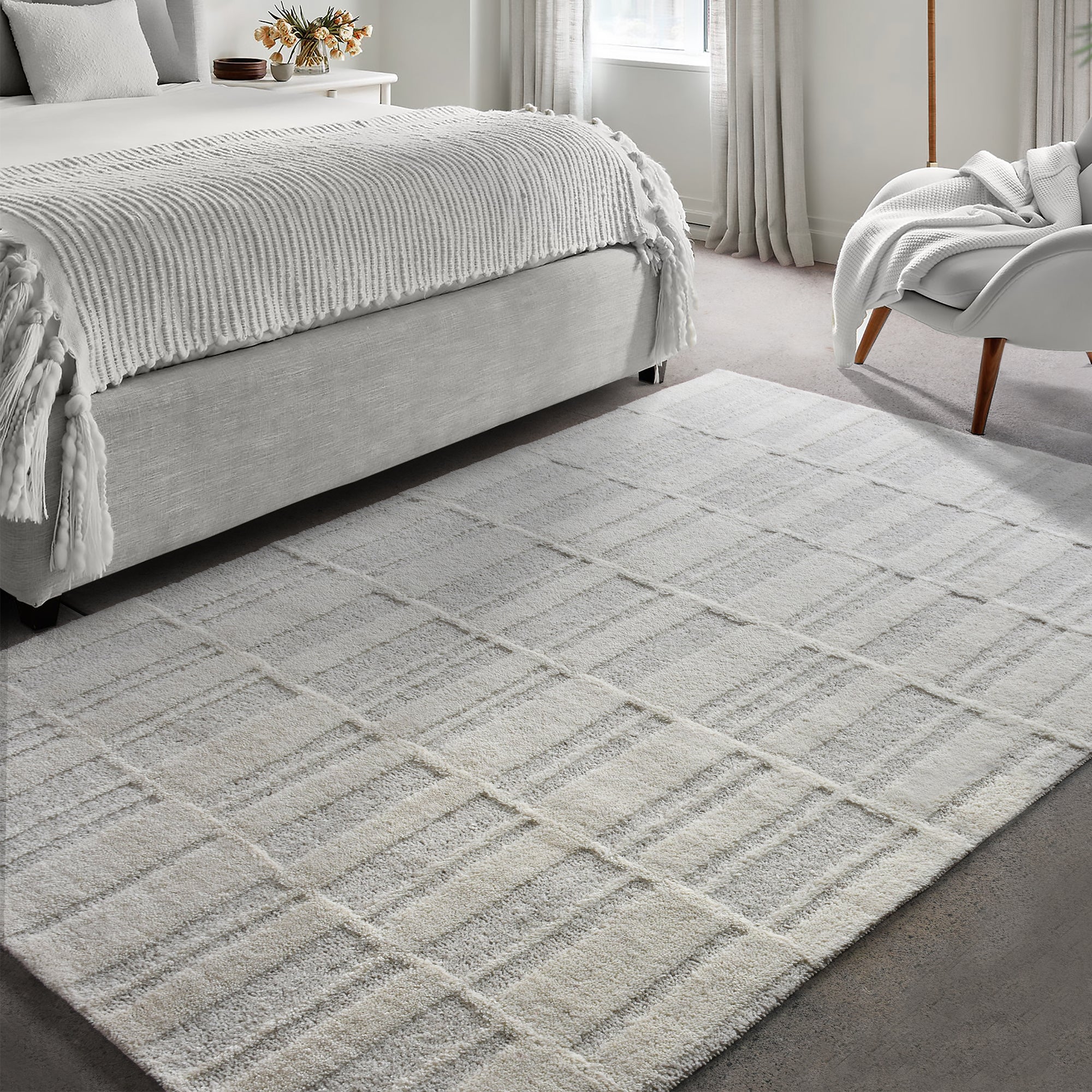 AALBORG RUG - NZ WOOL - TABLE TUFTED - IVORY