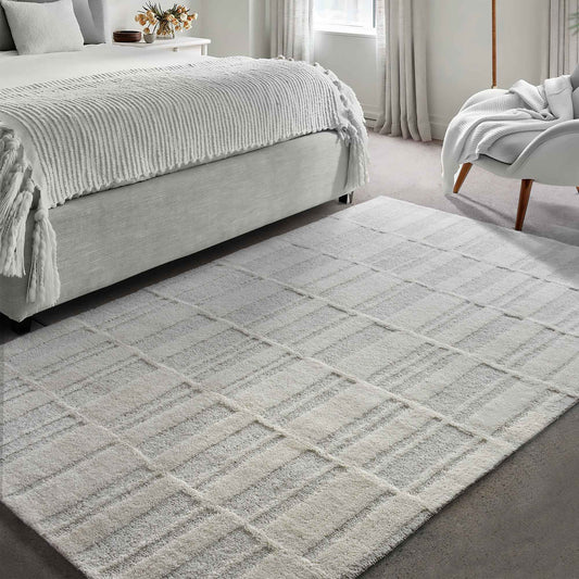 AALBORG RUG - NZ WOOL - TABLE TUFTED - IVORY