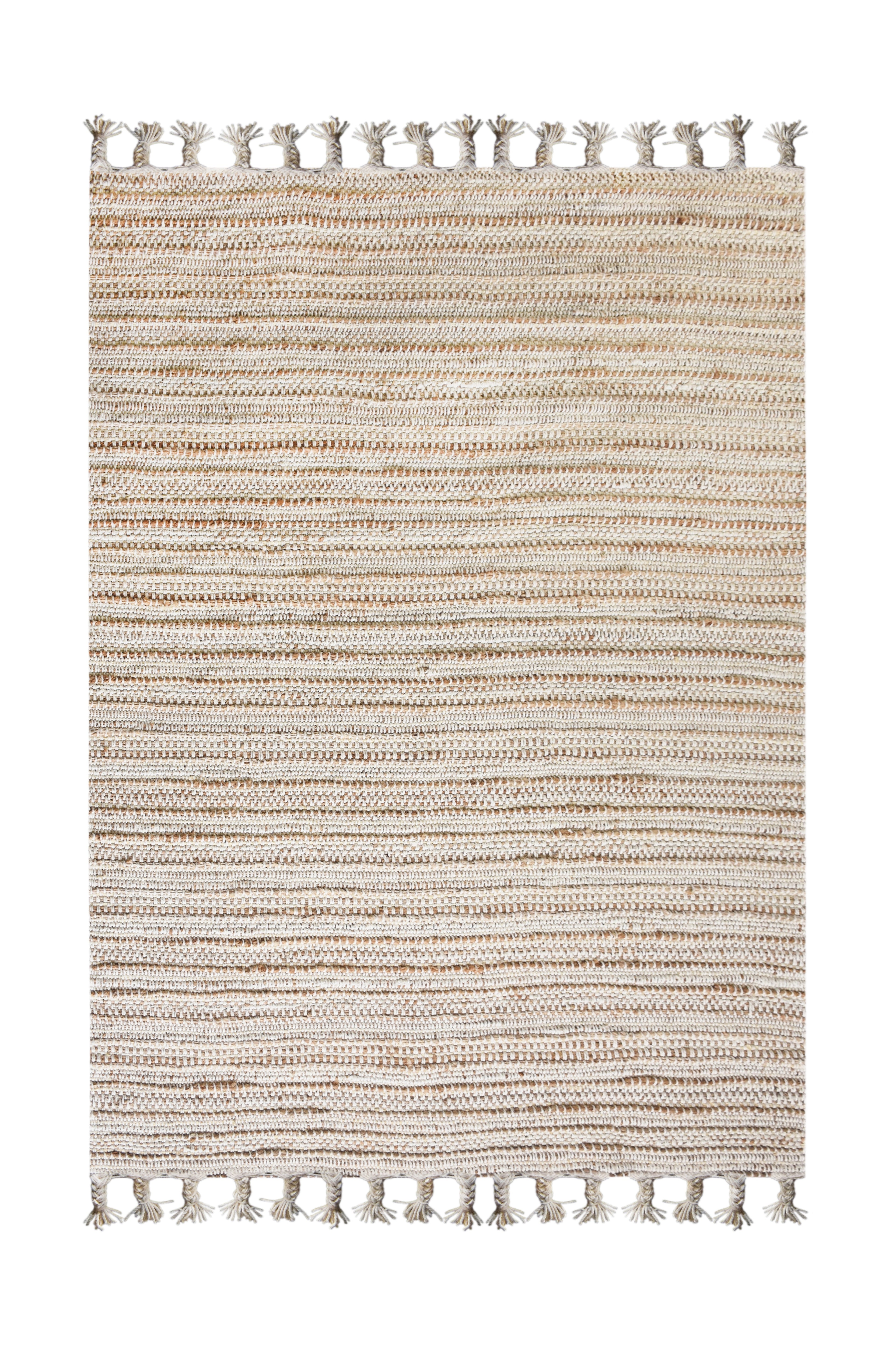 ACAPULCO - IVORY/NATURAL - HAND WOVEN - JUTE + WOOL
