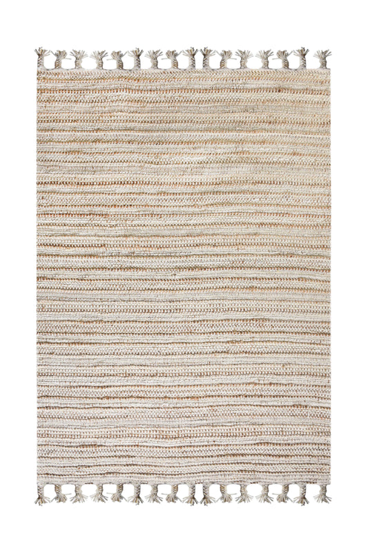 ACAPULCO - IVORY/NATURAL - HAND WOVEN - JUTE + WOOL