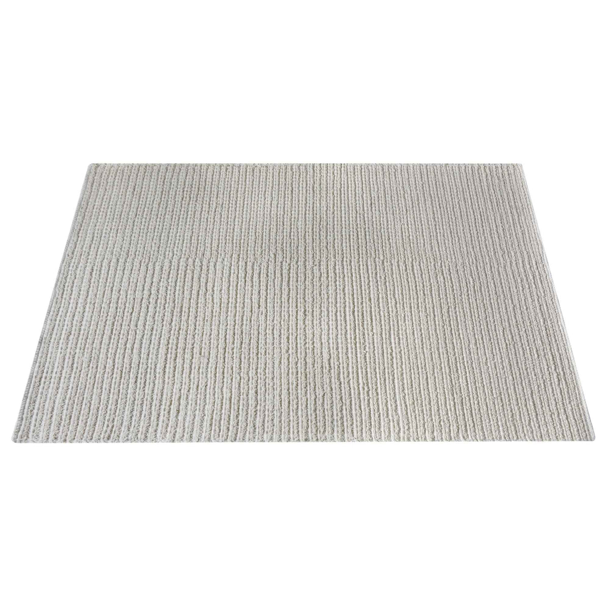 Monolith & Heart Adonis Hand-Woven Wool & Cotton Rug, Natural White