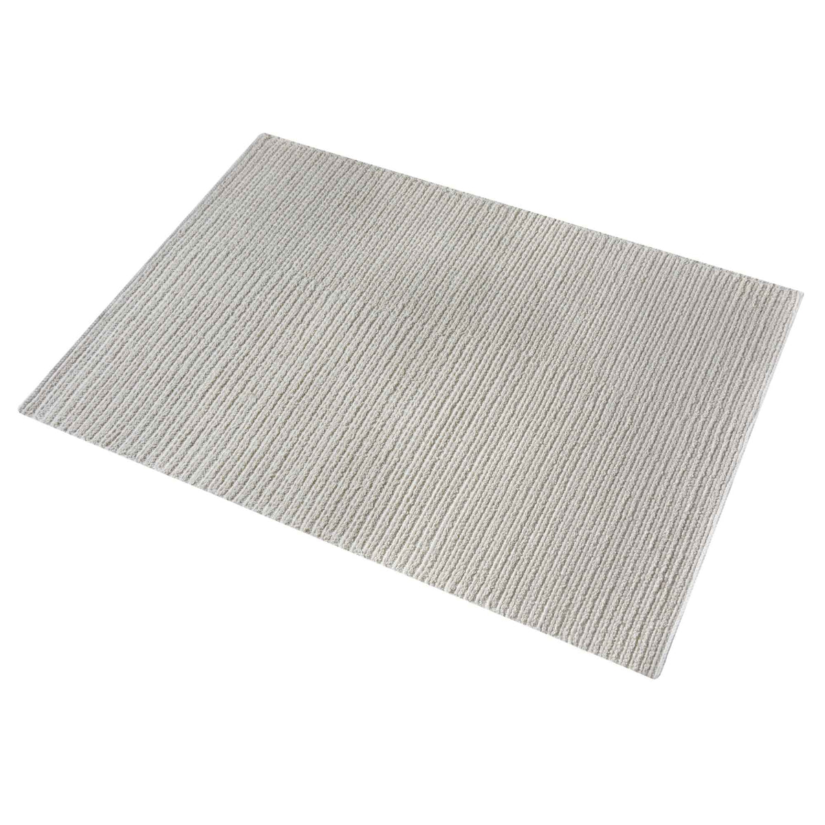 Monolith & Heart Adonis Hand-Woven Wool & Cotton Rug, Natural White