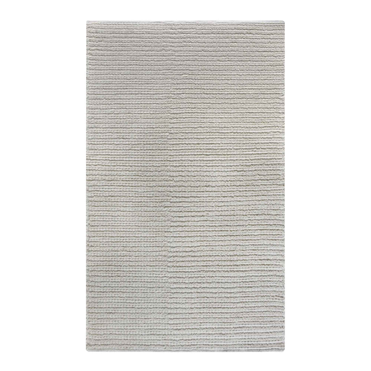 Monolith & Heart Adonis Hand-Woven Wool & Cotton Rug, Natural White