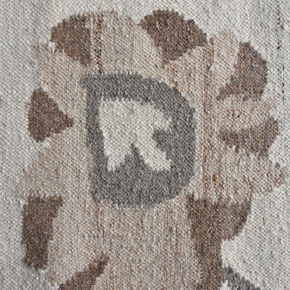 Monolith & Heart Aerie Punja Kelim Wool Rug, Natural