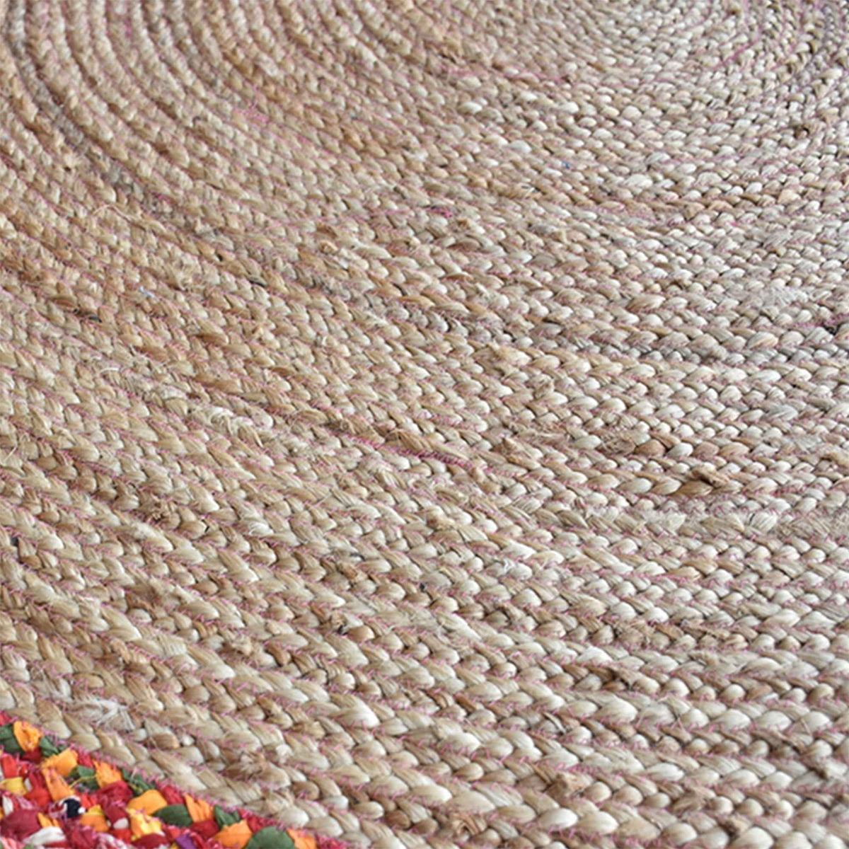 Monolith & Heart Afono Braided Jute & Recycled Fabric Rug, Multiple Colours