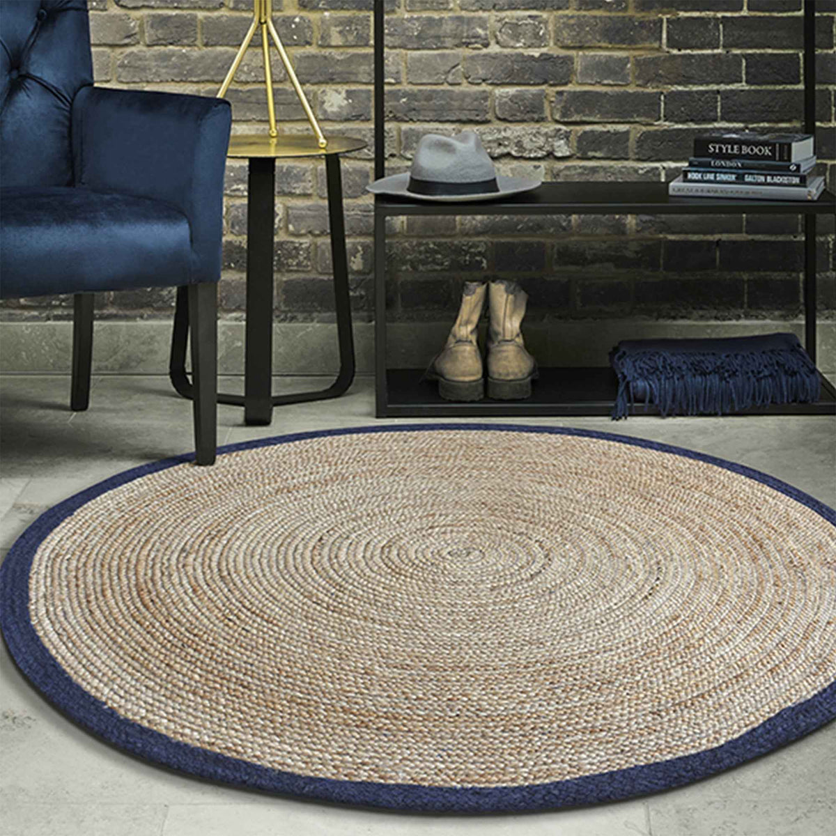 Monolith & Heart Afono Braided Jute & Recycled Fabric Rug, Multiple Colours