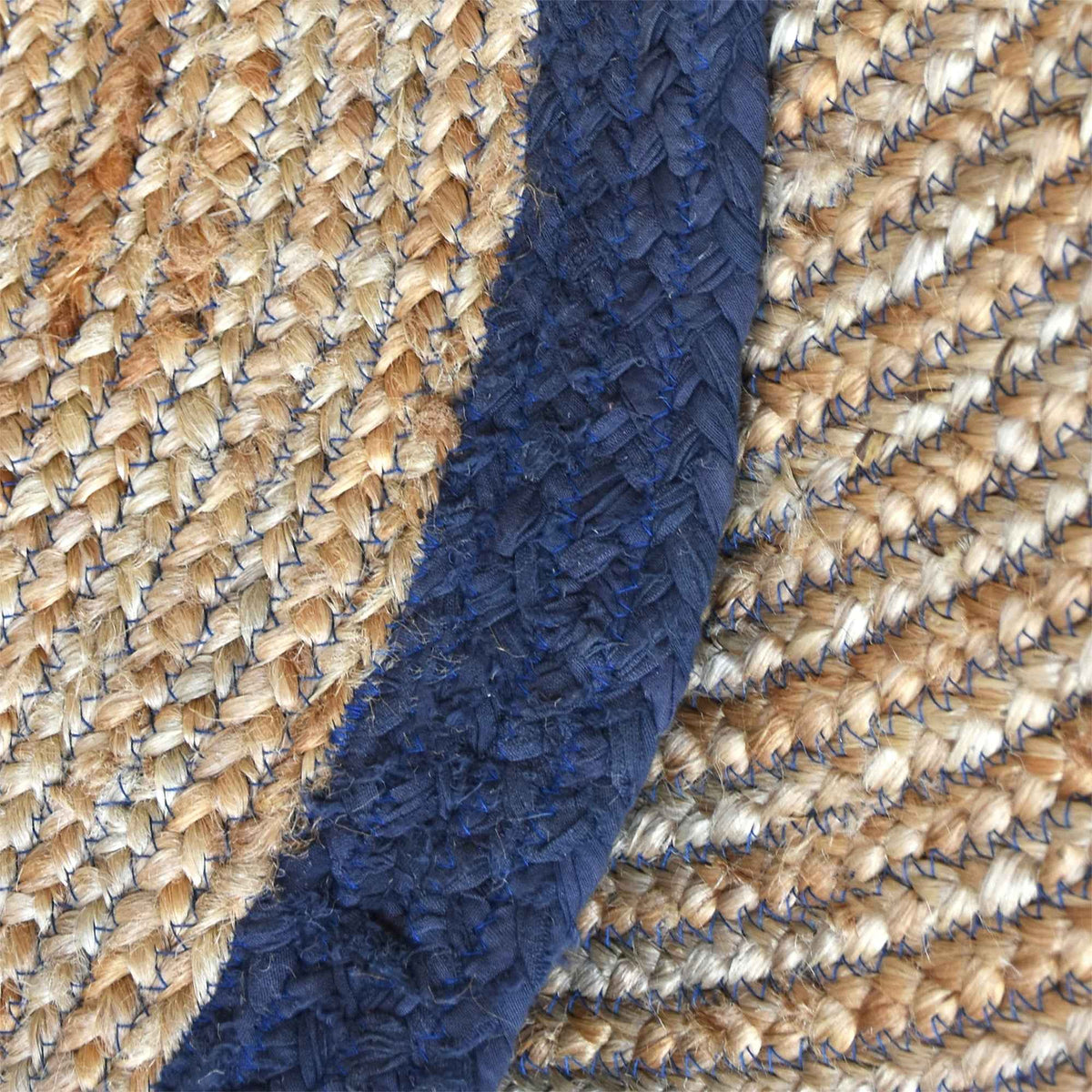 Monolith & Heart Afono Braided Jute & Recycled Fabric Rug, Multiple Colours