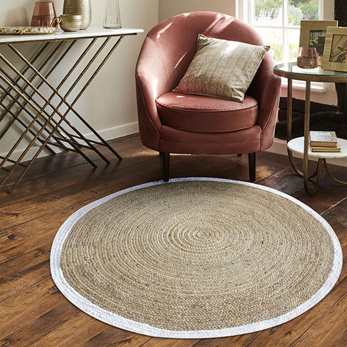 Monolith & Heart Afono Braided Jute & Recycled Fabric Rug, Multiple Colours