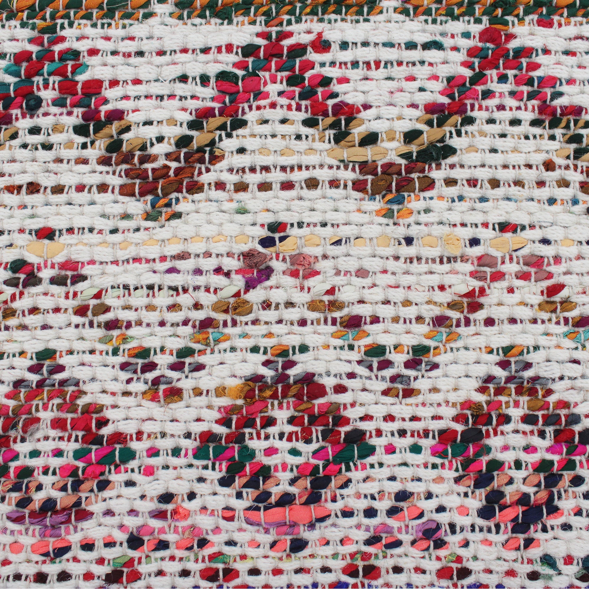 Area Rug, Bedroom Rug, Living Room Rug, Living Area Rug, Indian Rug, Office Carpet, Office Rug, Shop Rug Online, Wool, Recycled Fabric, Natural White, Multi, Pitloom, Flat Weave, geometric