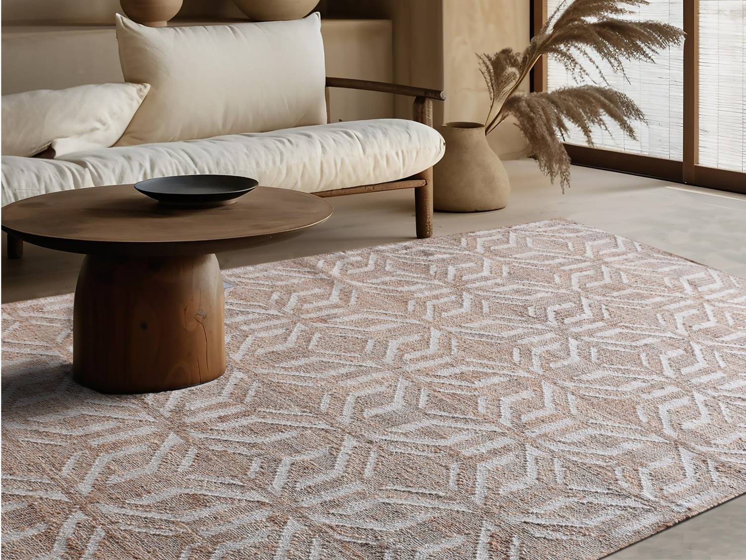 AKUGBE - NATURAL/IVORY - PUNJA KELIM - JUTE + WOOL
