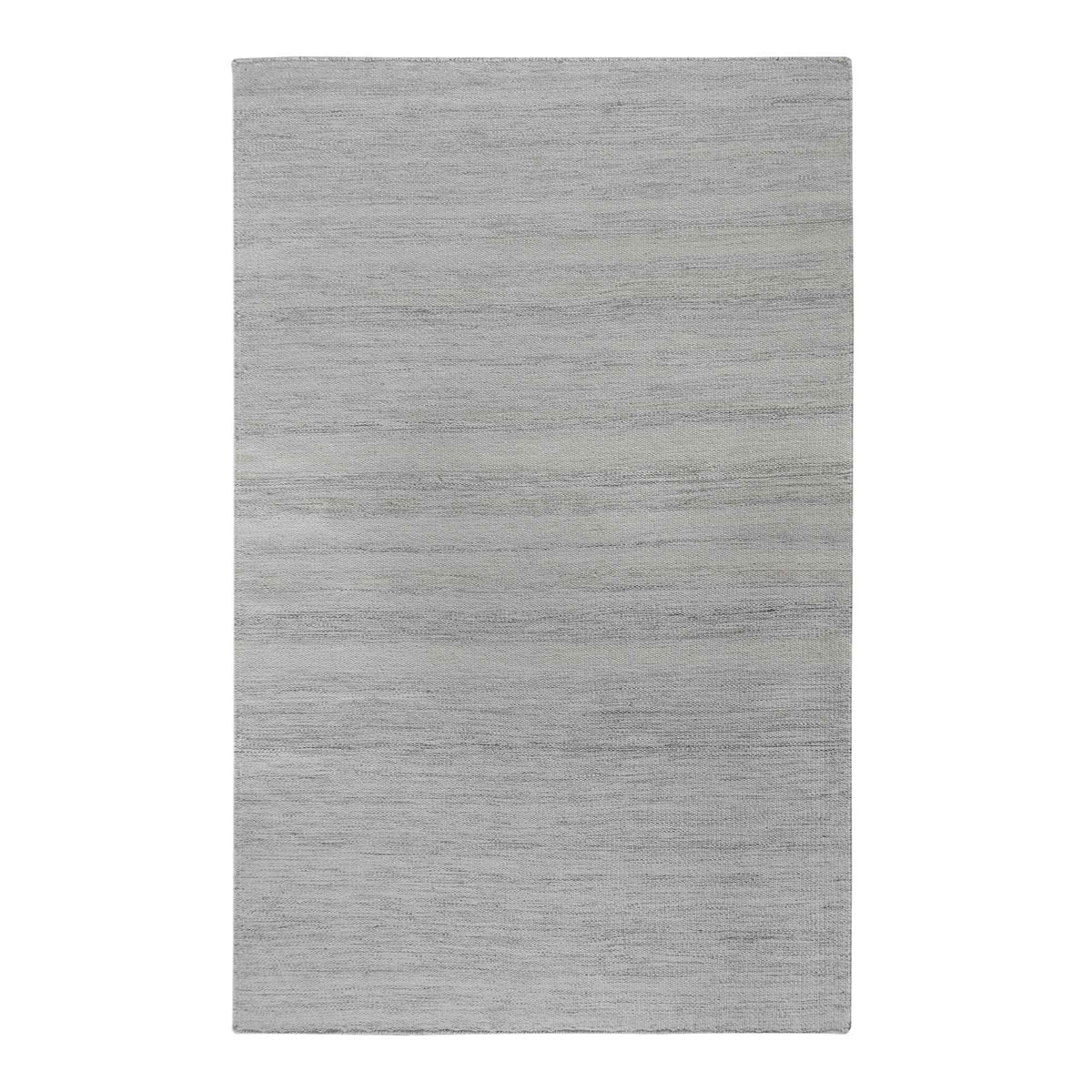 Monolith & Heart Alata Punja Kelim Wool Rug, Natural White & Grey