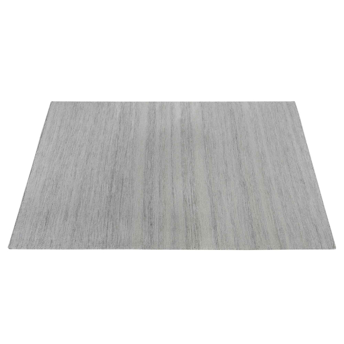 Monolith & Heart Alata Punja Kelim Wool Rug, Natural White & Grey