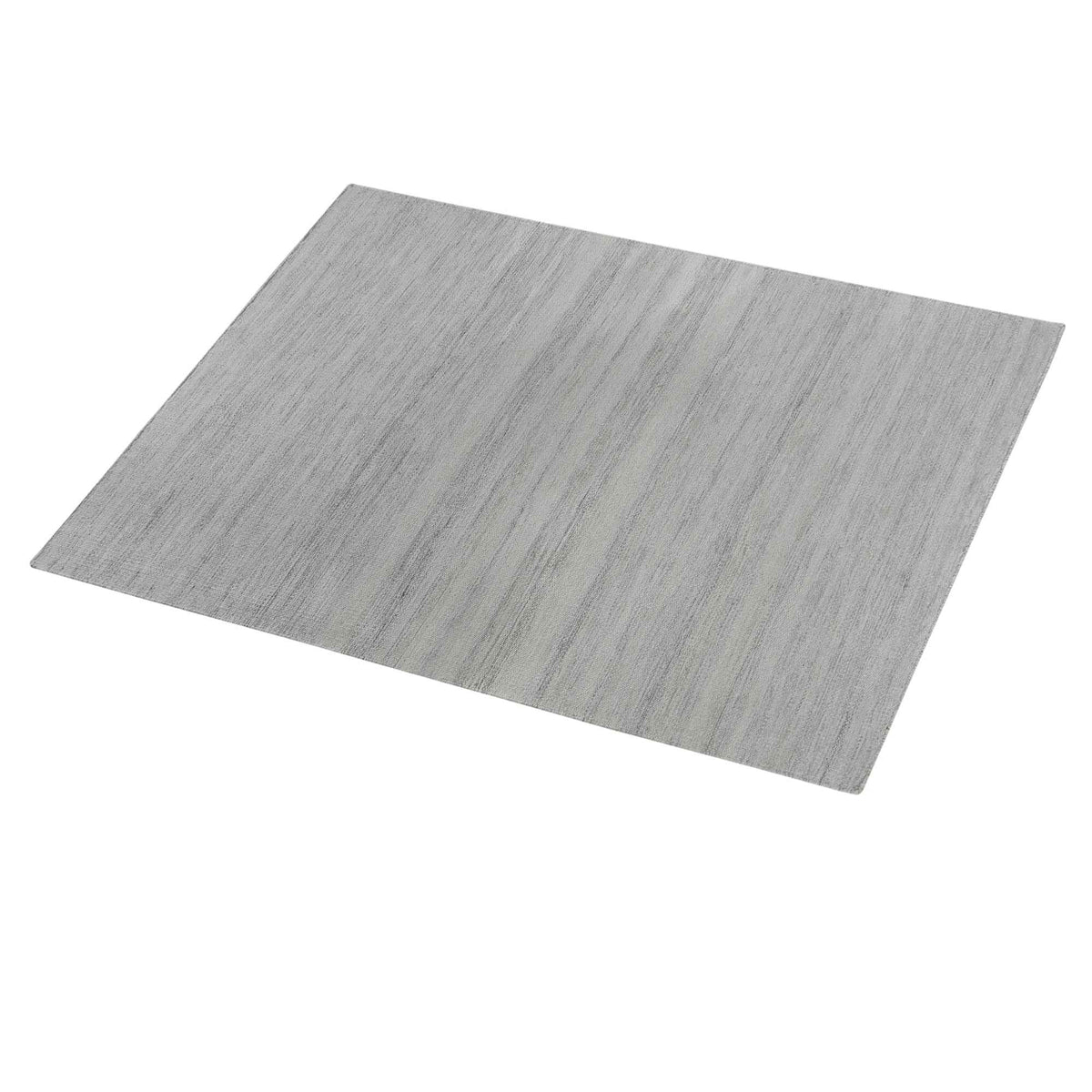 Monolith & Heart Alata Punja Kelim Wool Rug, Natural White & Grey