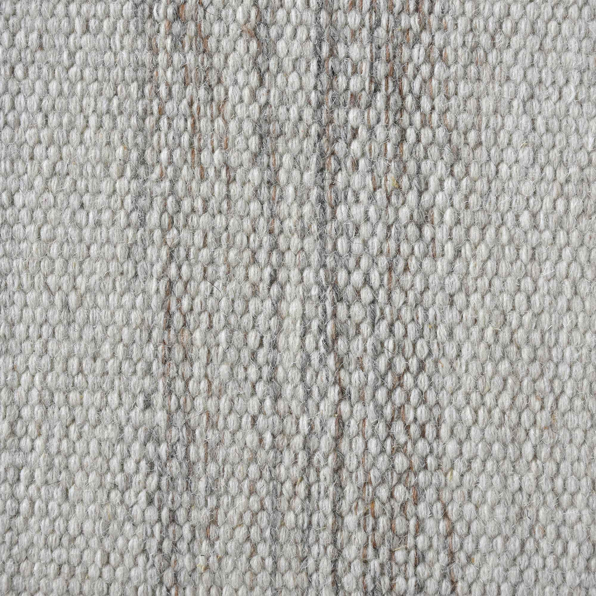 Monolith & Heart Alata Punja Kelim Wool Rug, Natural White & Grey