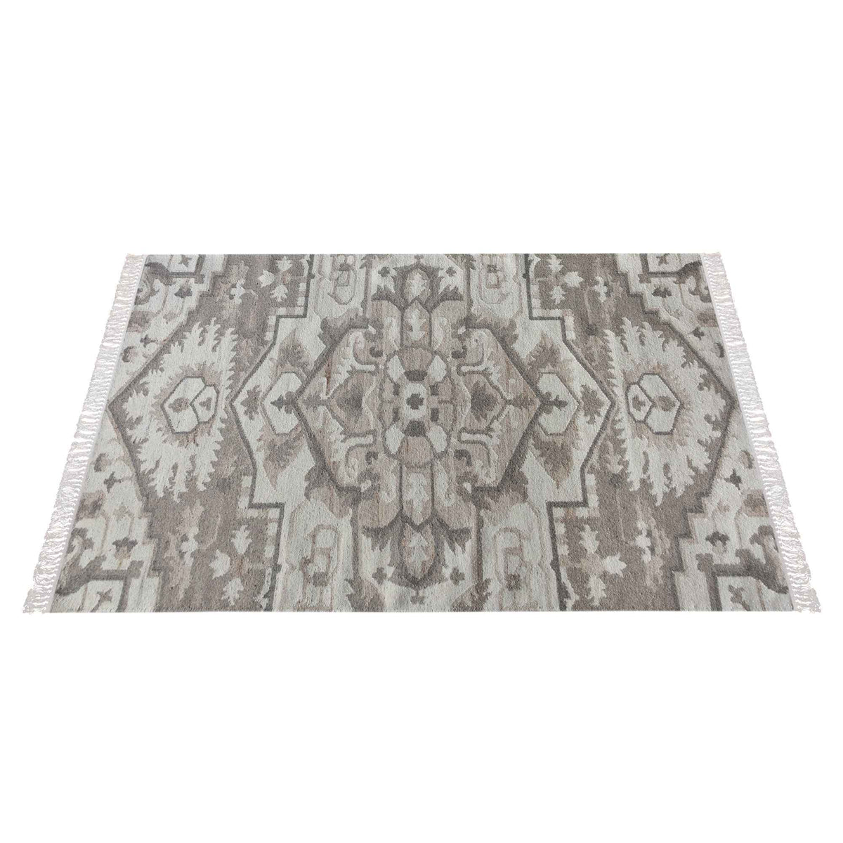Monolith & Heart Aldford Punja Kelim Wool Rug, Natural