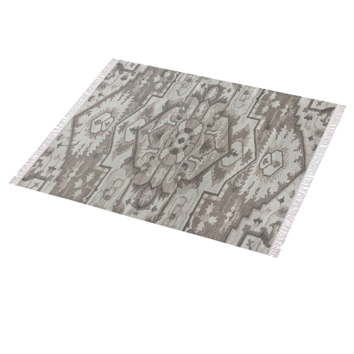 Monolith & Heart Aldford Punja Kelim Wool Rug, Natural
