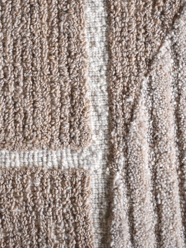ALDINE RUG - IVORY/BEIGE - HAND WOVEN/OVER TUFTED - WOOL/VISCOSE