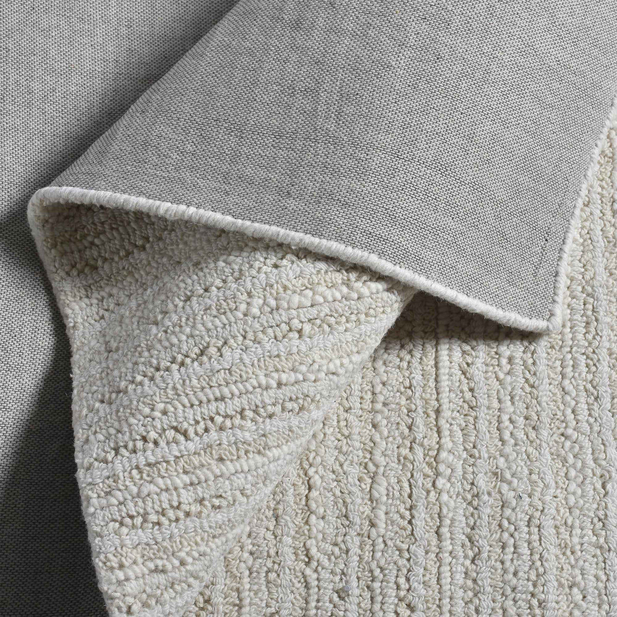 Monolith & Heart Aletha Hand-Woven Wool Rug, Natural White, High Pile