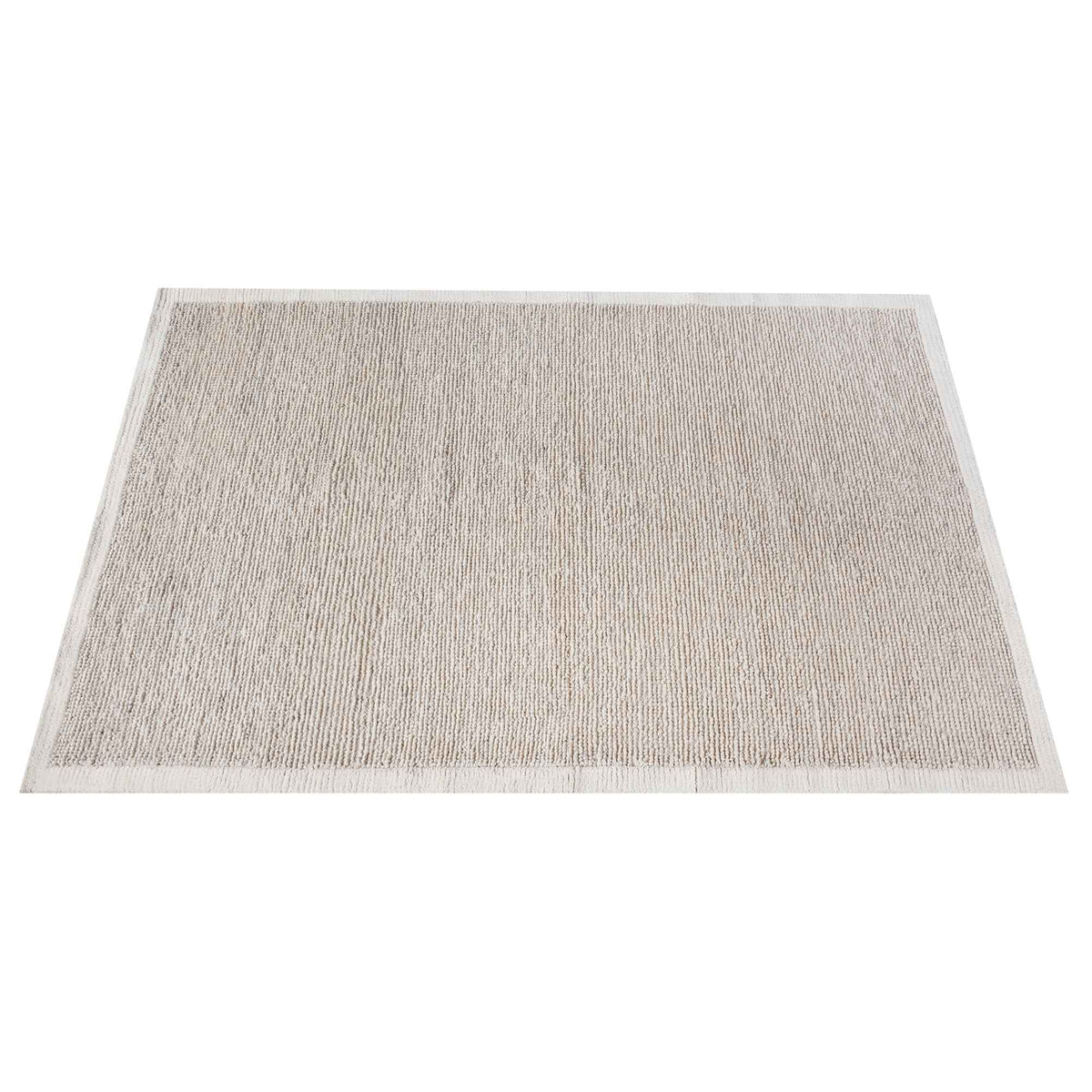 Monolith & Heart Amal Punja Kelim New Zealand Wool Rug, Natural White