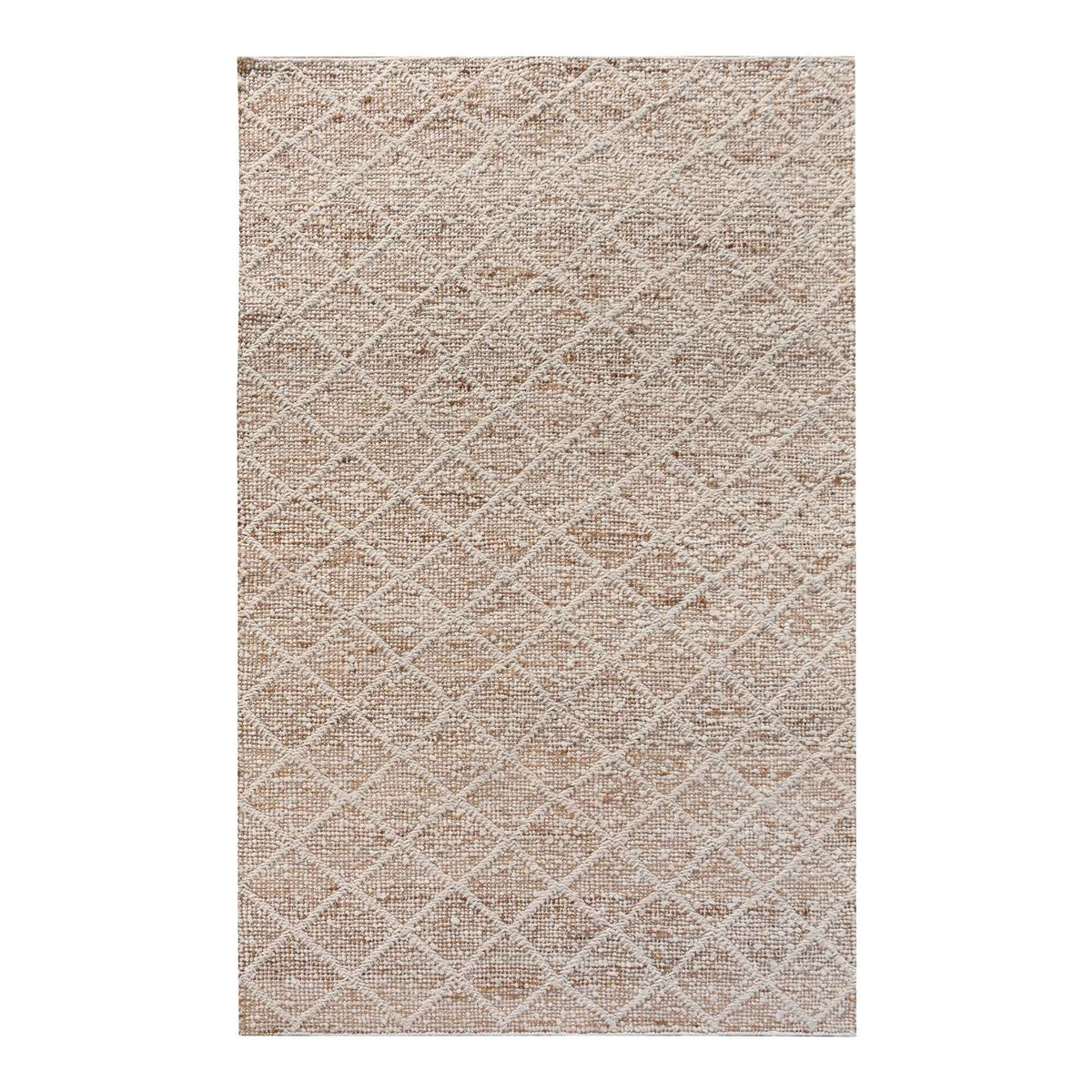 Monolith & Heart Ambler Punja Kelim Jute & Wool Rug, Natural