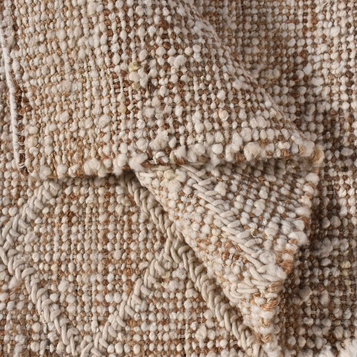 Monolith & Heart Ambler Punja Kelim Jute & Wool Rug, Natural