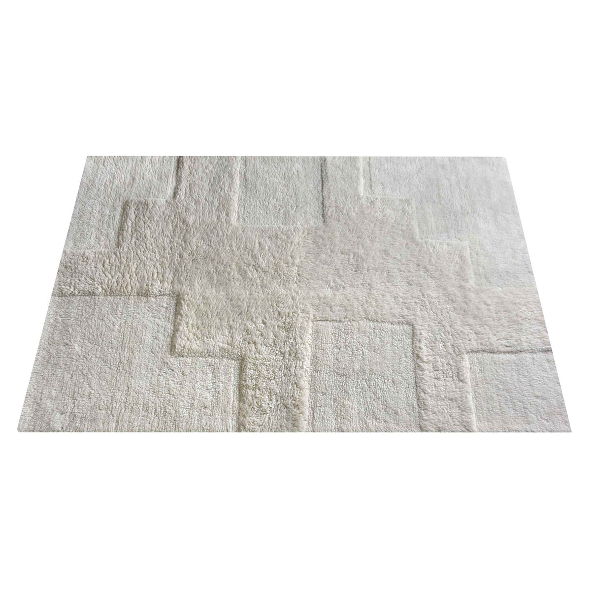 Monolith & Heart Ancona Table-Tufted New Zealand Wool Rug, Ivory