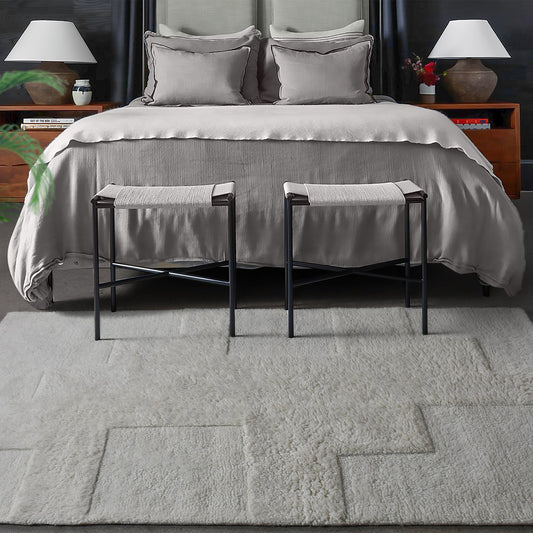 ANCONA RUG - NZ WOOL - TABLE TUFTED - IVORY