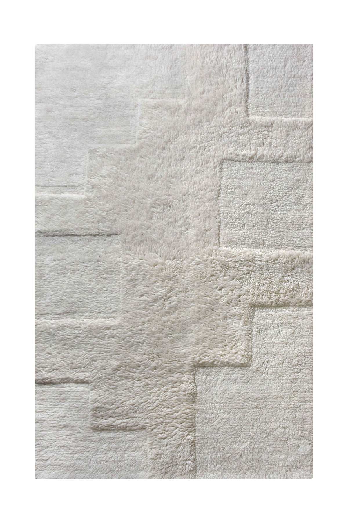 Monolith & Heart Ancona Table-Tufted New Zealand Wool Rug, Ivory