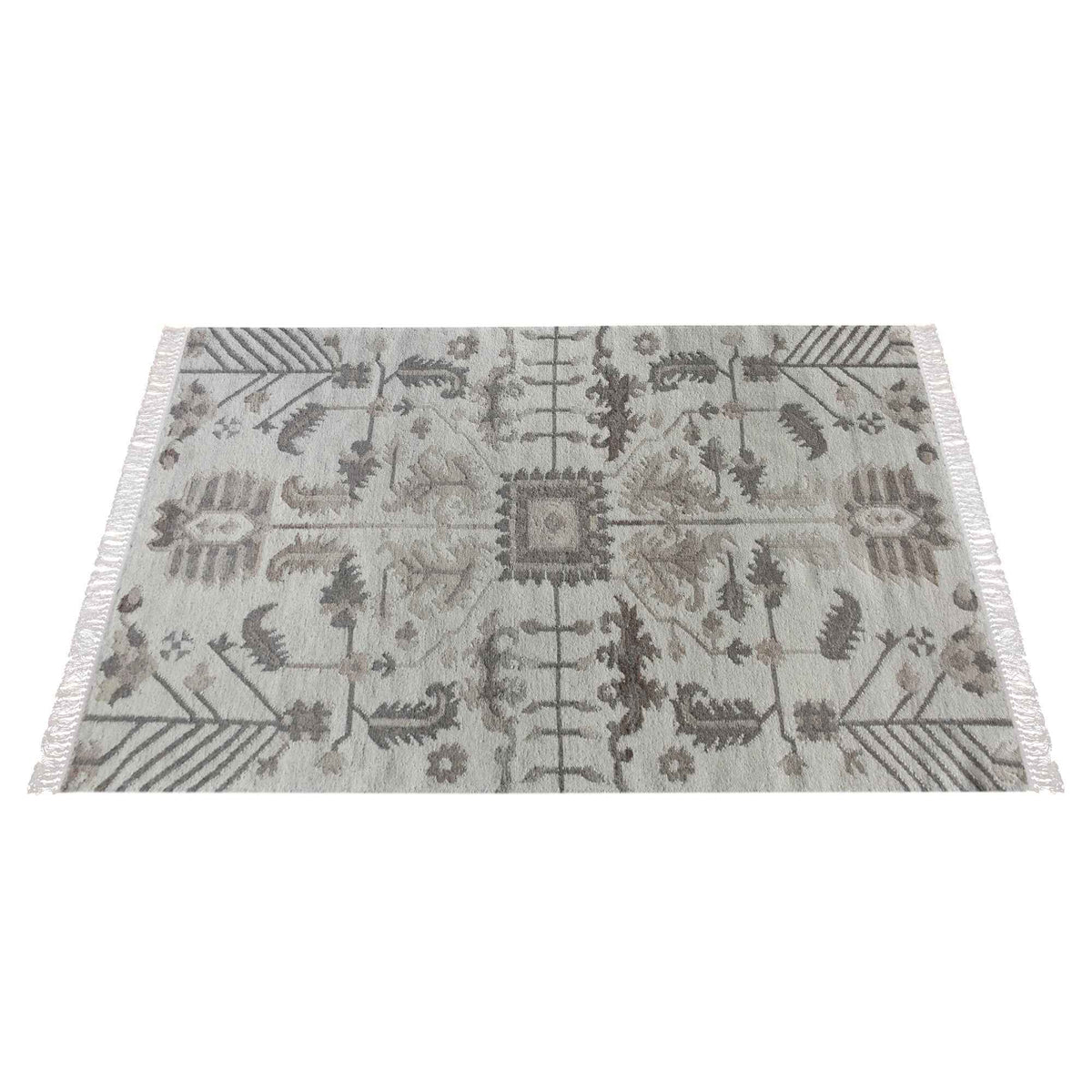 Monolith & Heart Andora Punja Kelim Wool Rug, Natural
