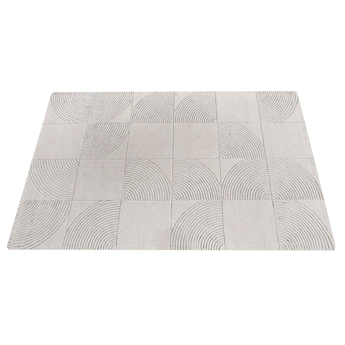 Monolith & Heart Arda Hand-Woven Wool Rug, Natural White