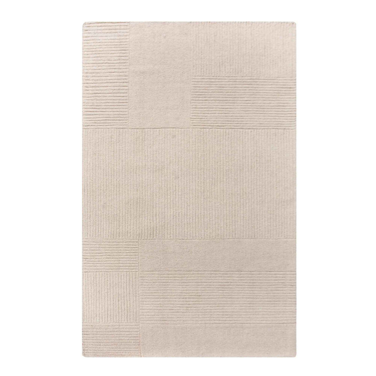Monolith & Heart Argentina Hand-Woven Wool Rug, Natural White