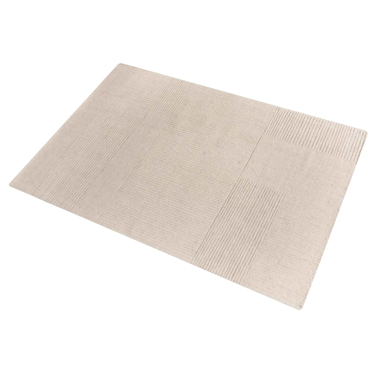 Monolith & Heart Argentina Hand-Woven Wool Rug, Natural White